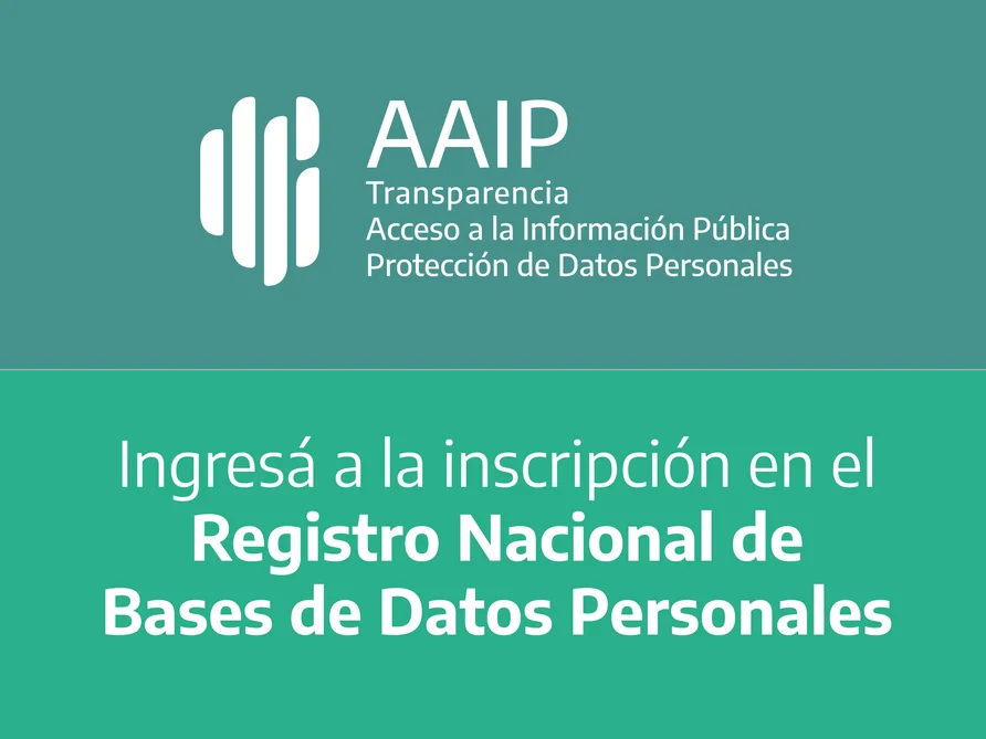 AAIP · Registro Nacional de Bases de Datos Personales